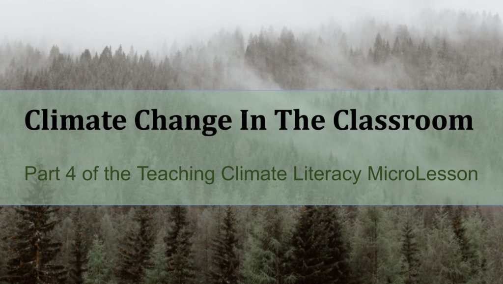 Climate Change in the Classroom first slide image